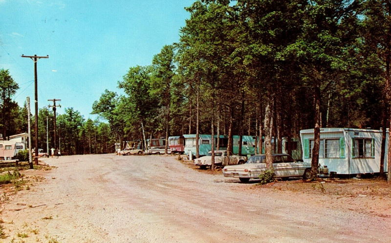 Indian River Mobile Home Park (Jacksons Trailer Park) - Vintage Postcard (newer photo)